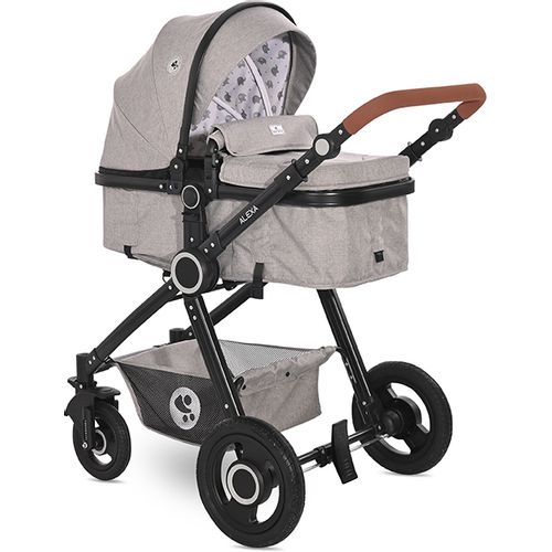 LORELLI ALEXA Kolica 2u1 Opaline Grey Elephants: Košara + Autosjedalica + Zimska Navlaka (0mj+) - (do 15kg/96cm) slika 2