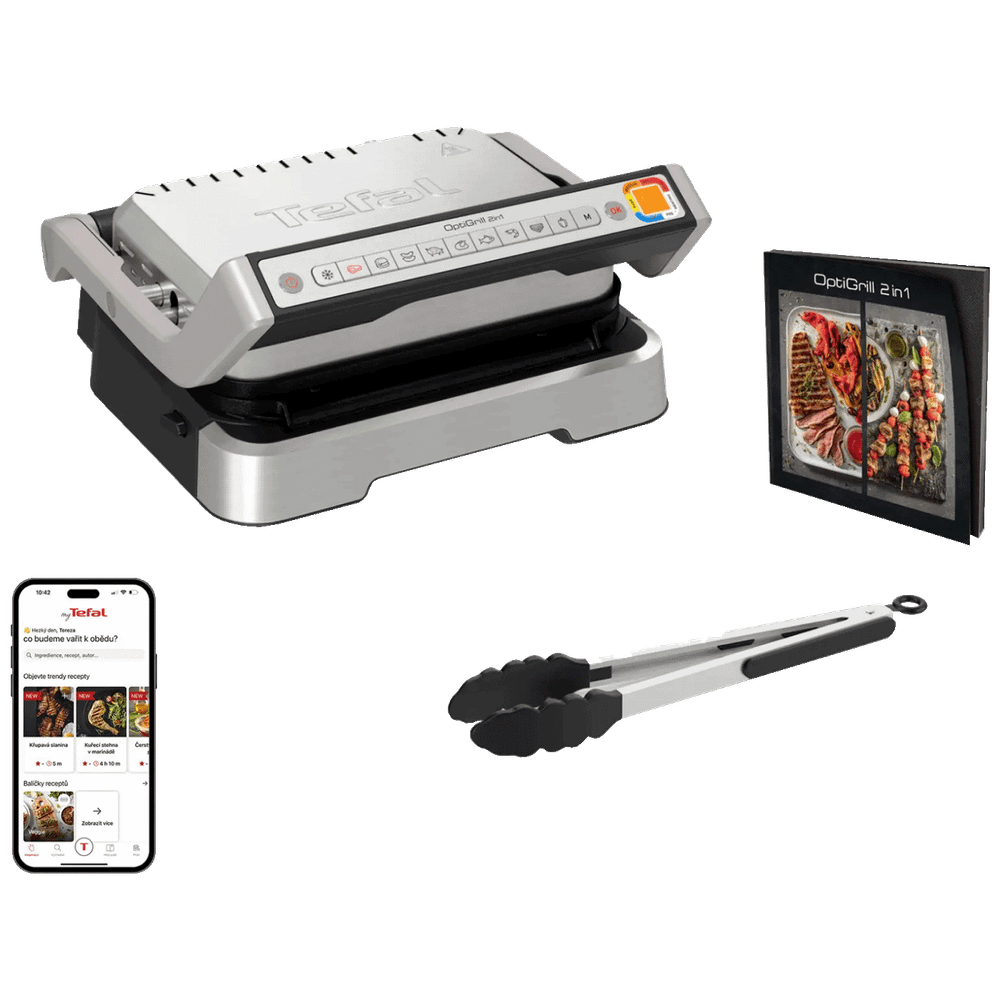 Tefal Grill kontaktni, 2u1, 2000W, Optigrill - GC773D30 slika 1