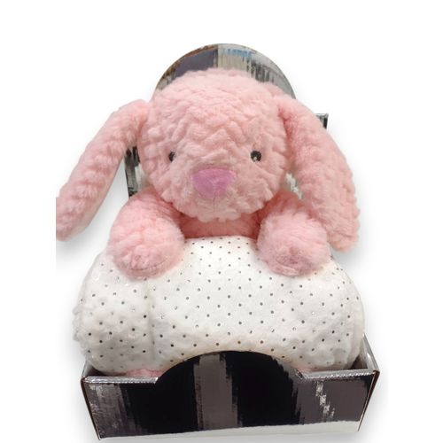 BBO Set Igračka + Ćebence (B230318) Rabbit – Pink 100x75cm slika 1