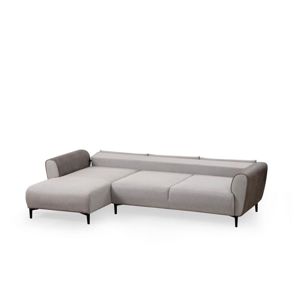 Ugaona Sofa na Razvlačenje Aren Left - Siva slika 9