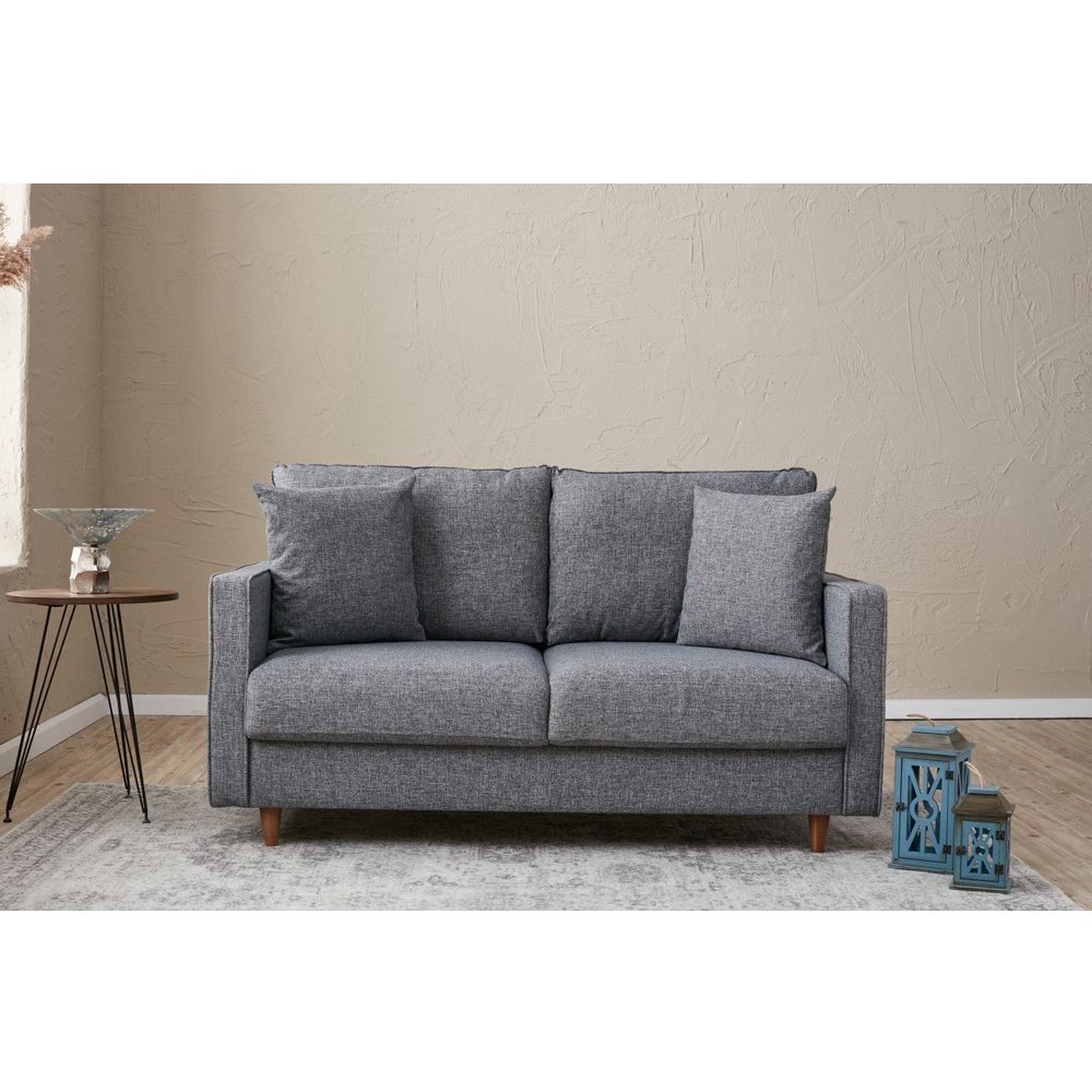 Eva - Siva Dvosjed Sofa slika 1
