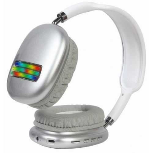 BHP-LED-02-W Gembird Bluetooth stereo Slualice sa mikrofonom Bt V5.0 400mAh/32Ohm, 2h Li-ion Bele slika 1