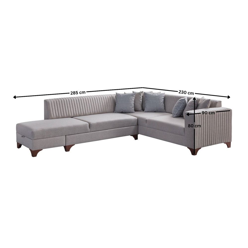 Ugaona Sofa West Left - Boja: Krem slika 6