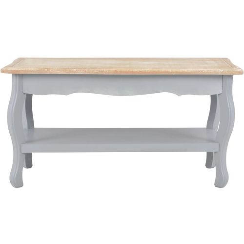 280024 Coffee Table Grey and Brown 87,5x42x44 cm Solid Pine Wood slika 29