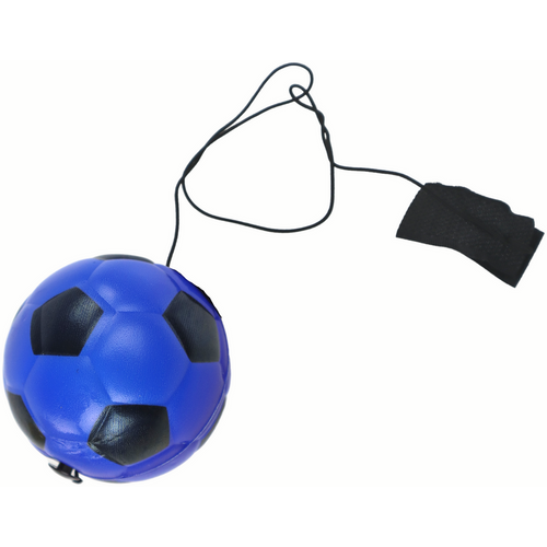 Nogometna lopta s Jojo gumicom za odskakanje, 6 cm, plava slika 2