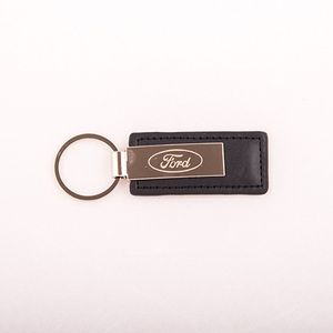 Privjesak za ključ od kože i metala - Ford
