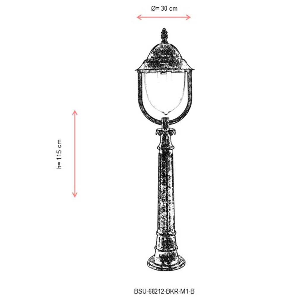 BSU-68212-BKR-M1-B Smeđi Spoljašnji Podni Lampa slika 3