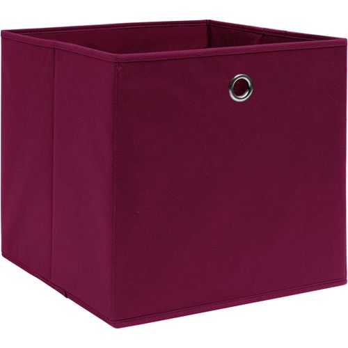 Kutije za pohranu 10 kom tamnocrvene 32 x 32 x 32 cm od tkanine slika 24