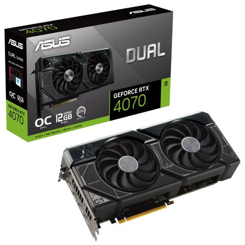 Asus DUAL-RTX4070-O12G-WHITE NVD/12GB/GDDR6X/192bit/bela Grafička karta  slika 1