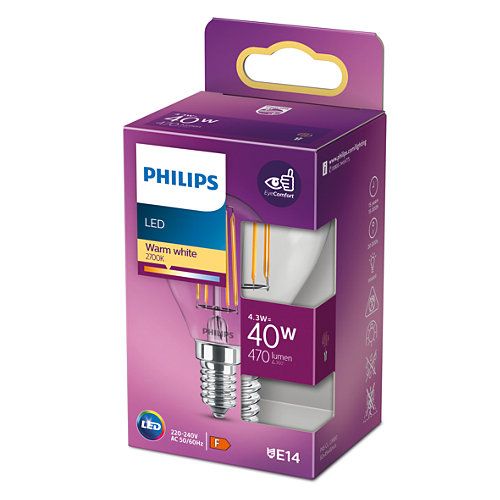 Philips led sijalica 40w p45 e14 ww, 929001890455, slika 2