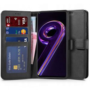 TECH-PROTECT WALLET PREKLOPNA MASKA ZA REALME 9 4G / 9 PRO+ PLUS CRNA