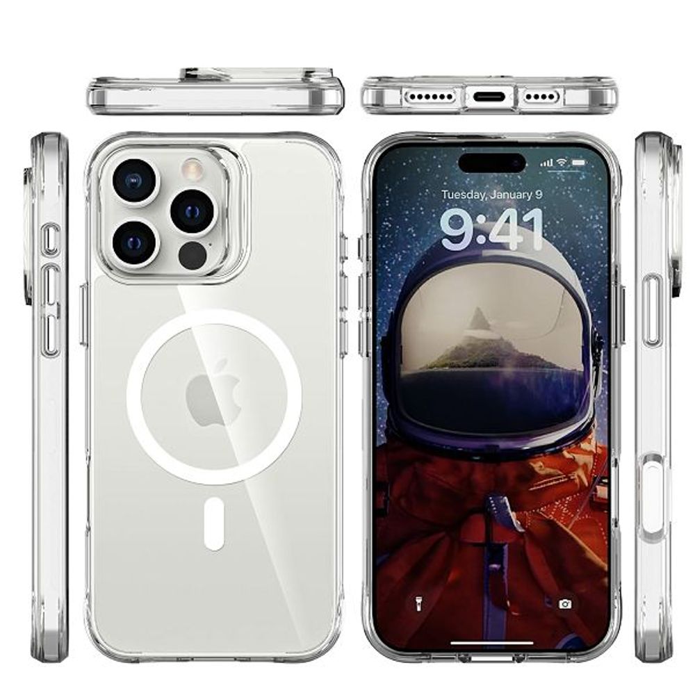 MM TPU IPHONE 16 PRO MAX DROP-PROOF PURE MAGSAFE Clear slika 3