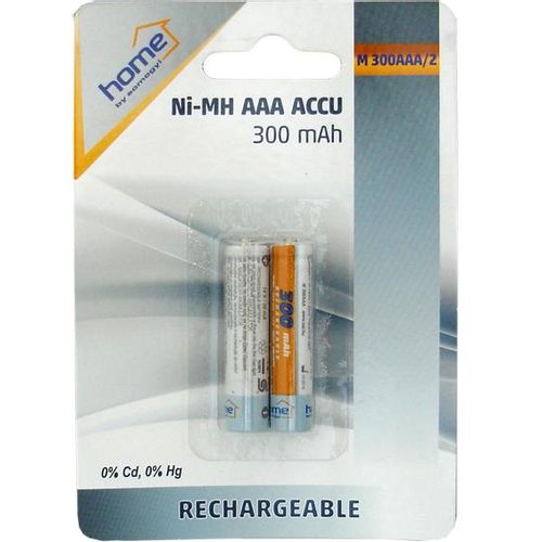 home Baterija punjiva AAA,  300mAh, blister 2 kom - M 300AAA/2 slika 1