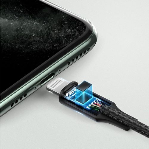 Ugreen - Audio kabel s aluminijskim omotačem (70509) - Lightning to Jack 3,5 mm, MFi certificiran, 1 m - crni slika 4