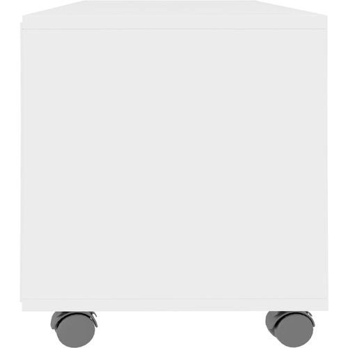 TV ormarić s kotačima bijeli 90 x 35 x 35 cm od iverice slika 5