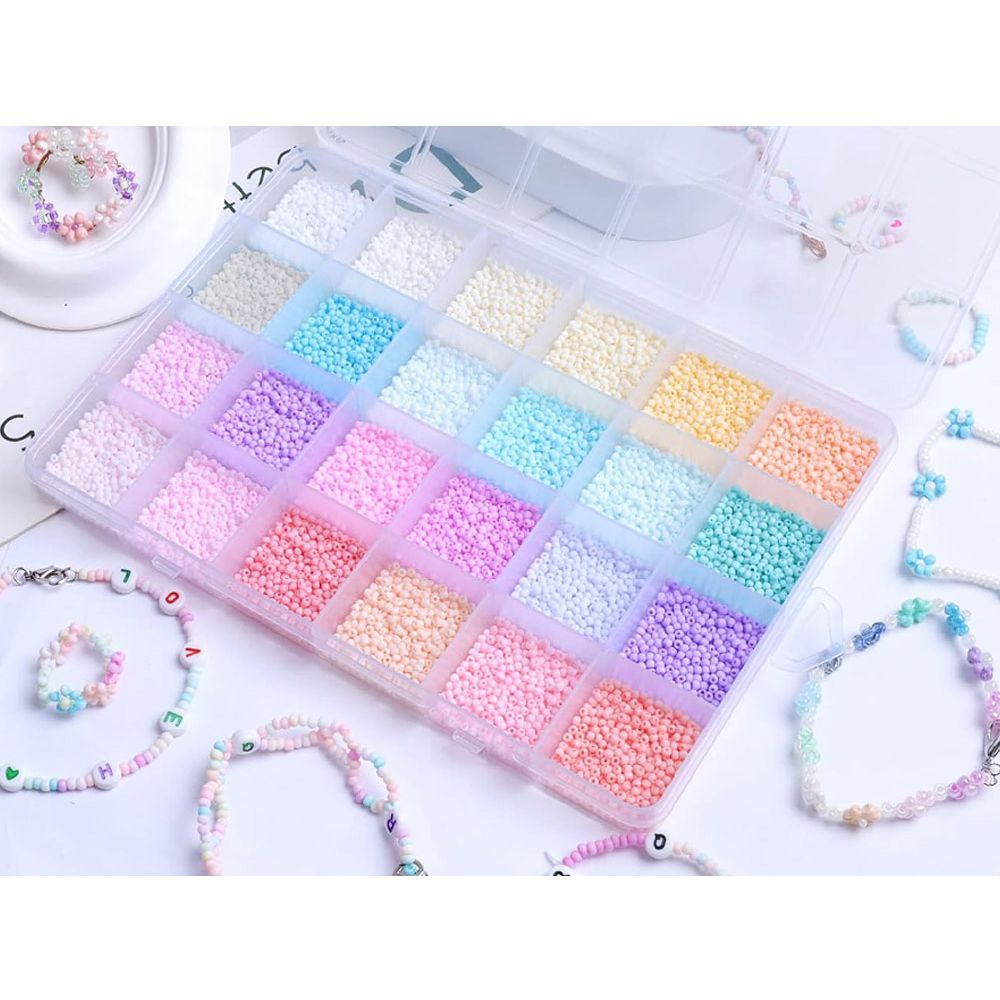 Set pastelnih perli za narukvice prijateljstva, 24 boje slika 6