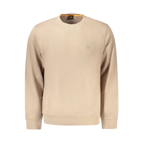 HUGO BOSS MEN'S ZIP-FREE SWEATSHIRT BROWN slika 1