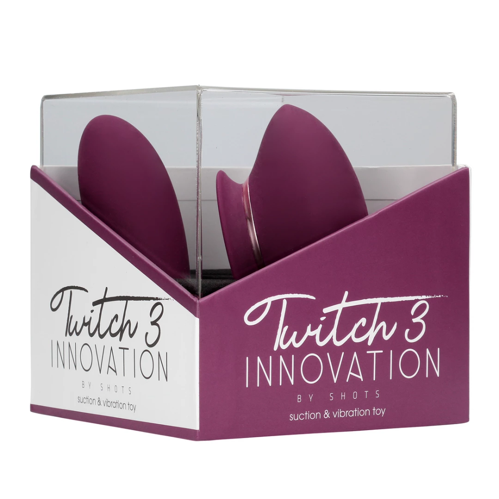 Inovacija Shotsa Twitch 3 - punjivi vibrator i usisivač - bordo slika 2