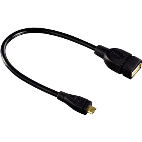 HAMA micro USB OTG kabl, 0.15m (crni) - 78426 slika 1