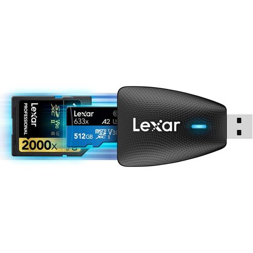 Lexar čitač USB 3.1 Type-A Dual-Slot SD/microSD UHS-II card slika 2