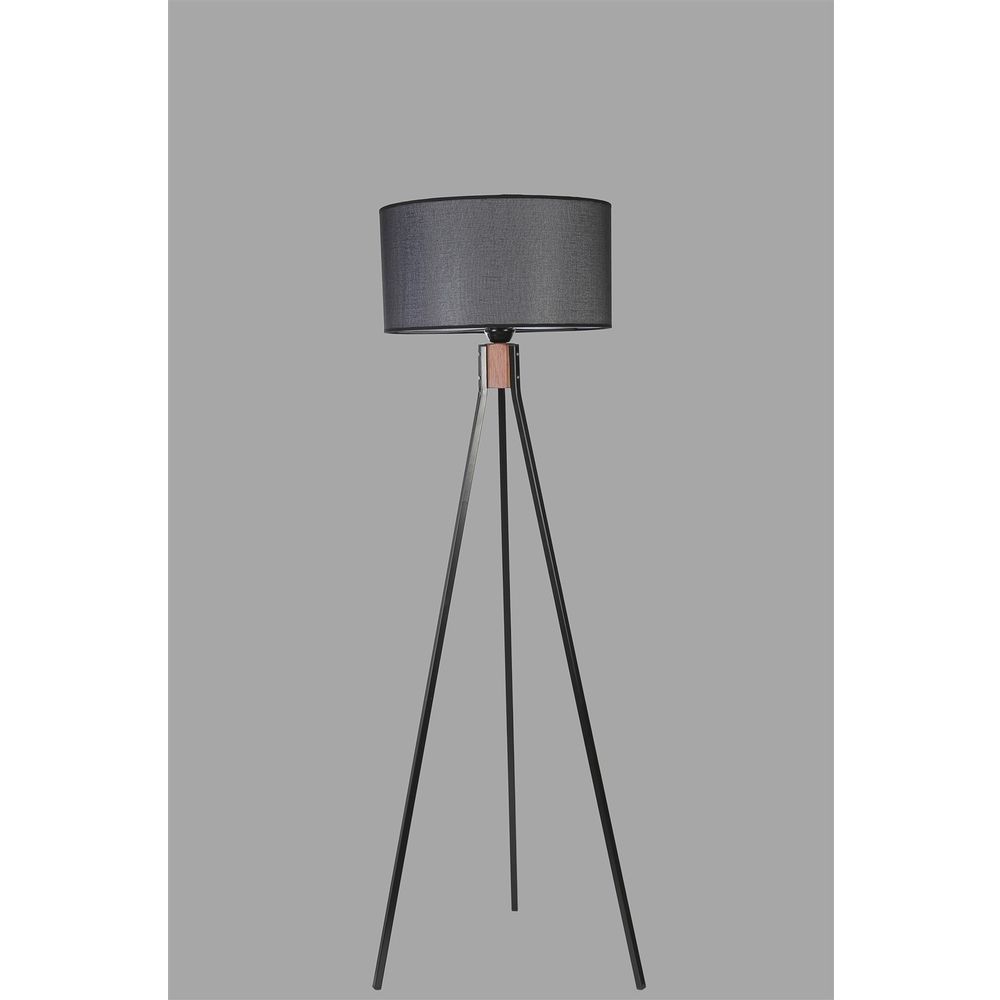 Fısco Tripod Crni Lambader sa Abajurima od Hasira slika 4