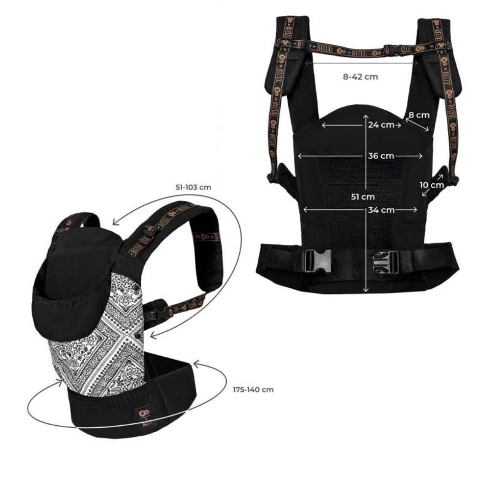 Kinderkraft Ergonomska nosiljka za bebu Huggy Bizuu, Lunar Black slika 5