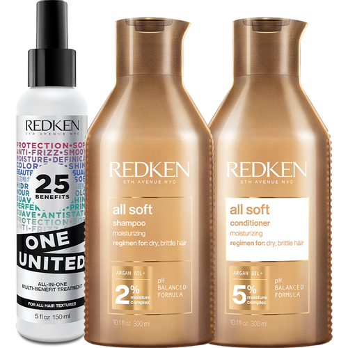 Redken All Soft Set - šampon, regenerator i višenamenski sprej slika 1