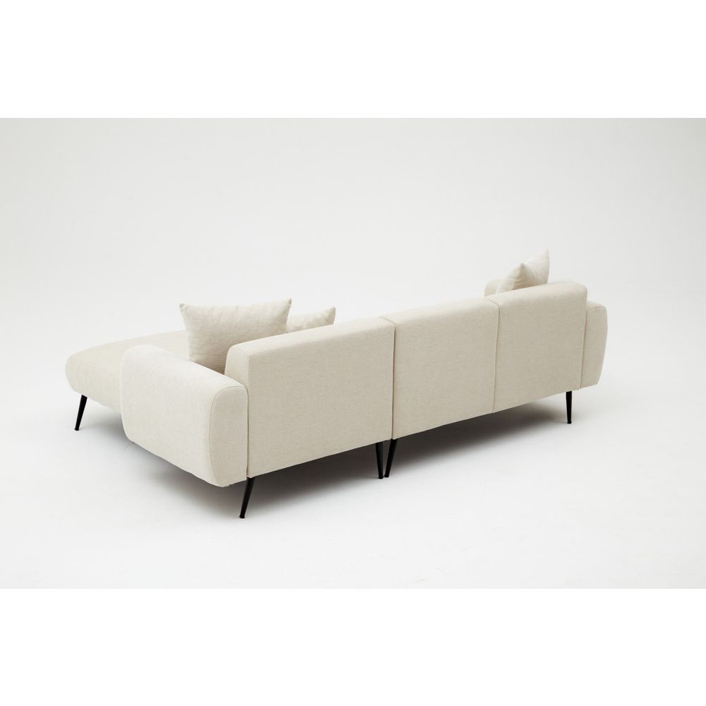 Krevetna Sofa - Desni Kutak u Krem Boji slika 5