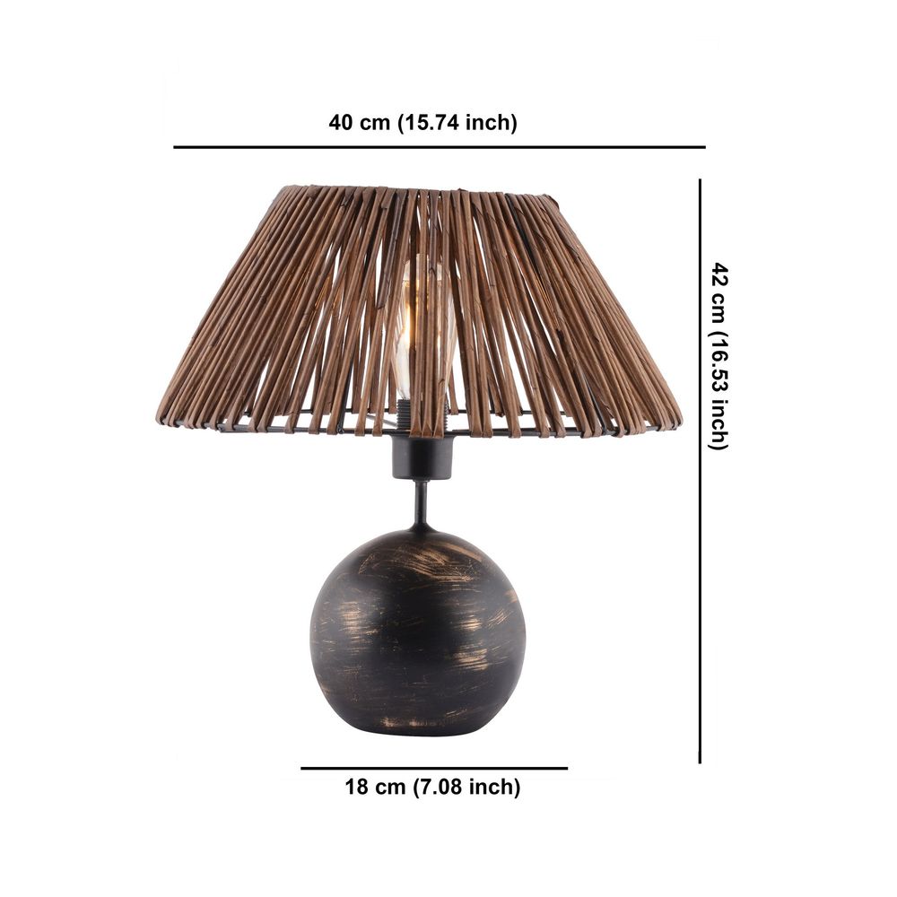 Lampa za sto Balloon Bamboo u crnoj, bijeloj i zlatnoj boji slika 6