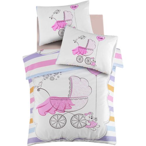Colourful Cotton Komplet posteljine za bebe od ranforcea Girl slika 2