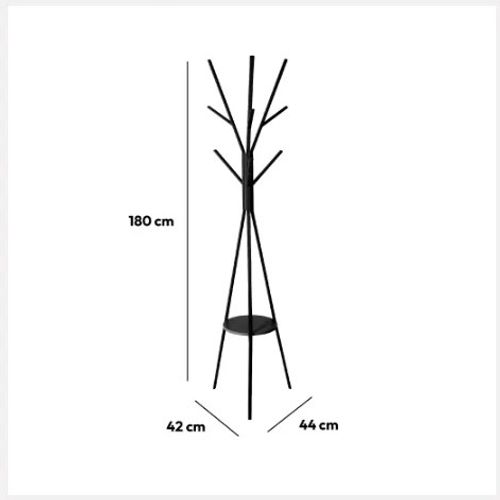 Five stalak za odeću 44x42x180cm metal/drvo crna 138944A slika 4