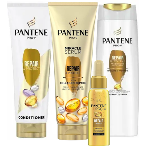 Pantene Repair & Protect Set - Šampon, Regenerator, 3MM balzam i Serum za kosu slika 1