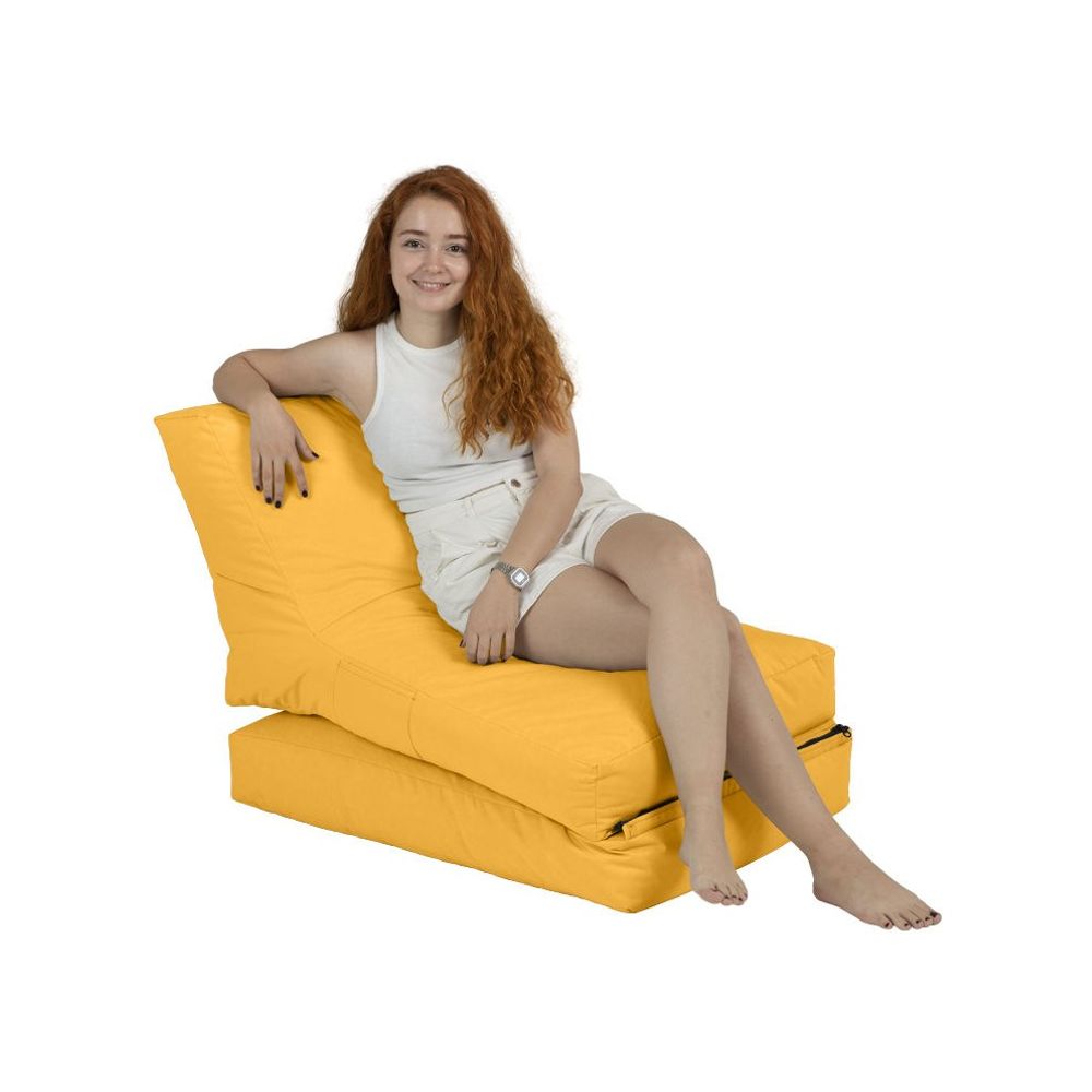 Siesta Sofa Bed Pouf - Žuti Vrt Bean Bag slika 6