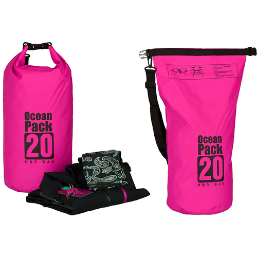 Vodootporna suva torba EL 20L pink slika 1