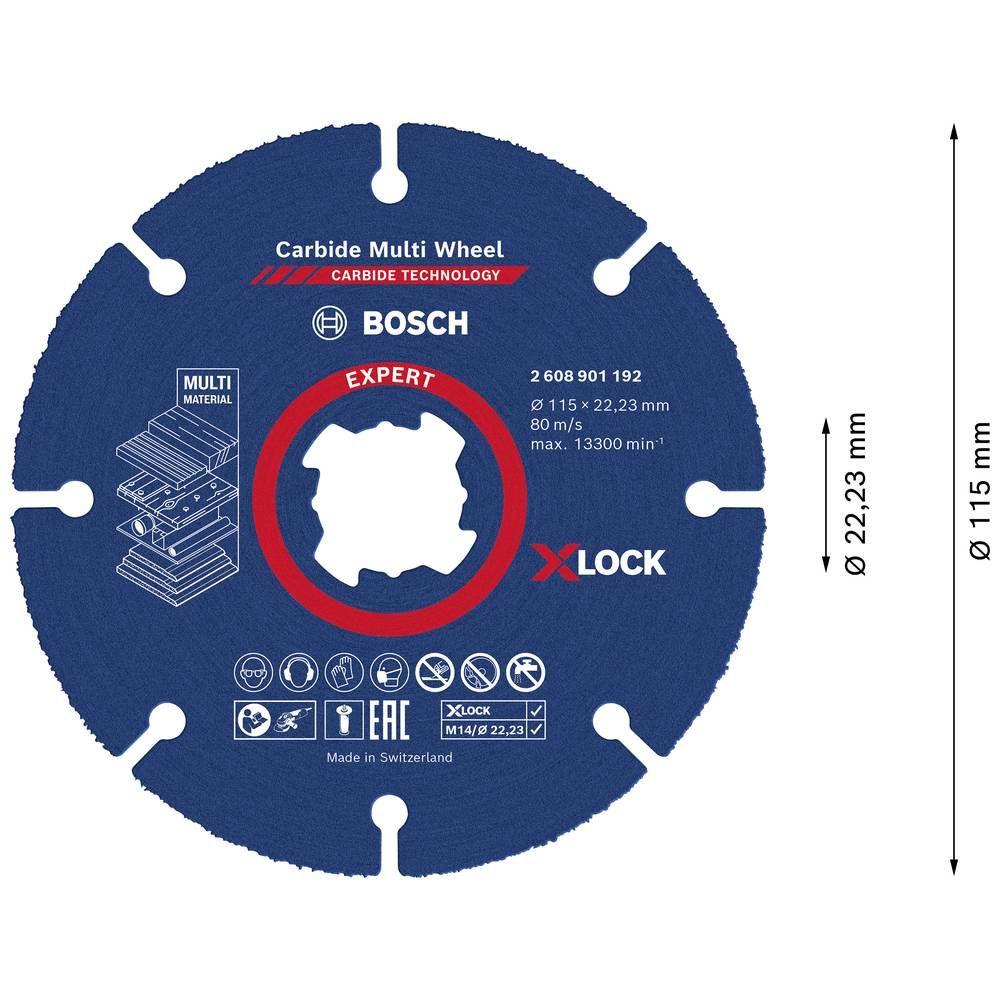 BOSCH Rezna ploča X-LOCK EXPERT 115x22,23 mm slika 2