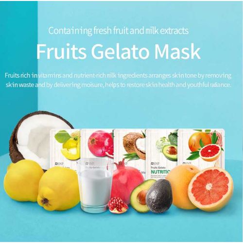 SNP Fruits Gelato Nutrition Mask 25ml sa ekstraktom avokada za suvu i grubu kožu slika 4