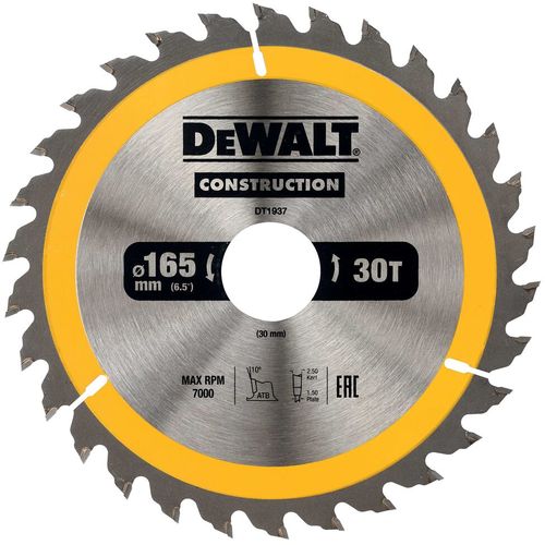 Dewalt list kružne pile za drvo 30 z 165x30mm dt1937 slika 1