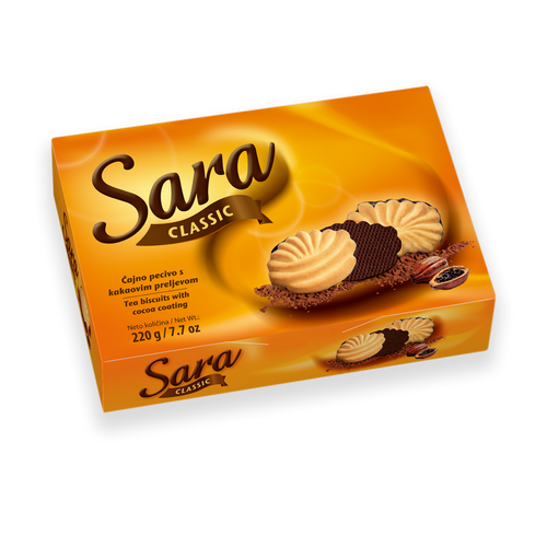 Kraš Sara Classic čajno pecivo s kakaovim preljevom 220 g slika 1