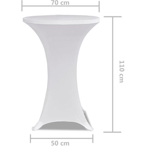Bijeli rastežljiv stolnjak za stolove Ø70 2 kom slika 22