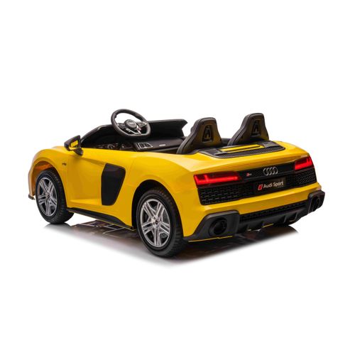 Licencirani auto na akumulator Audi R8 Spyder LIFT - dvosjed - žuti slika 2