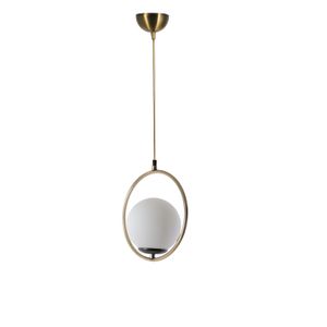 Ring Tekli Beyaz Camlı Eskitme Sarkıt White
Copper Chandelier