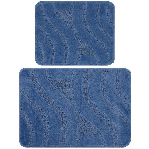 Symphony - Blue Blue Bathmat Set (2 Pieces) slika 2