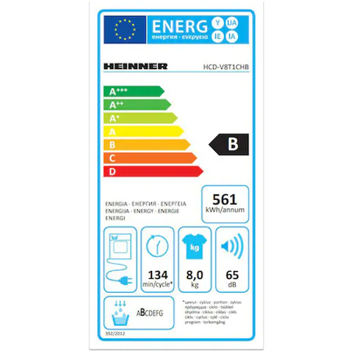Heinner Kondenzacijska Sušilica Rublja HCD-V8T1CHB slika 4