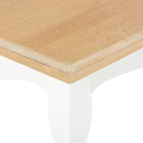 280001 Coffee Table White and Brown 110x60x40 cm Solid Pine Wood slika 27