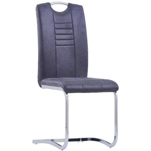 Konzolne blagovaonske stolice sive 2 kom umjetna brušena koža slika 16