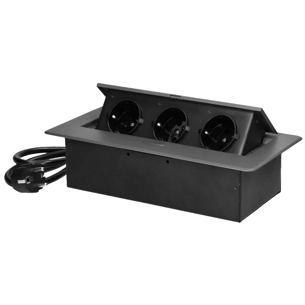 Orno Produžni kabel sa 3 x Schuko utičnice, ugradbena - OR-GM-9033(GS)/GR slika 1