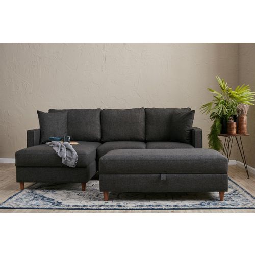 Atelier Del Sofa Kutna garnitura, Antracit, Eva Left - Anthracite slika 1