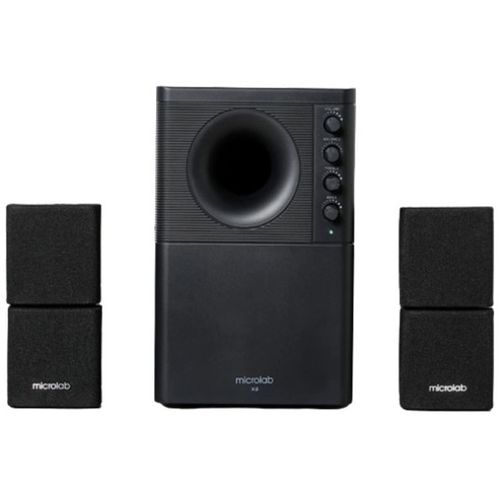 Microlab X2BT Aktivni drveni zvucnici 2.1 sistem 46W RMS (20W+2*13W) 3,5mm, Bluetooth slika 1