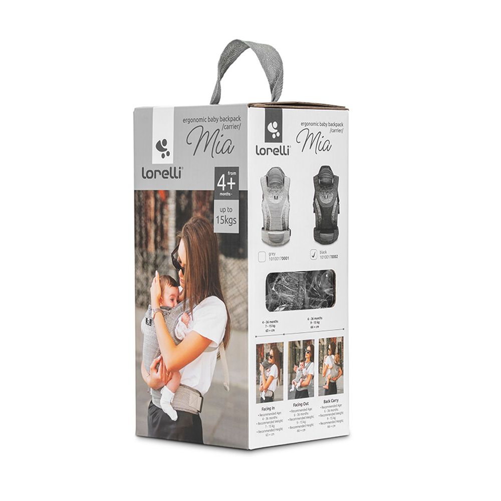 Lorelli Ergonomska nosiljka za bebe Mia, Black slika 5