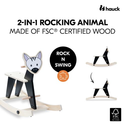 Hauck životinja na ljuljanje Rock N Swing Zebra slika 2